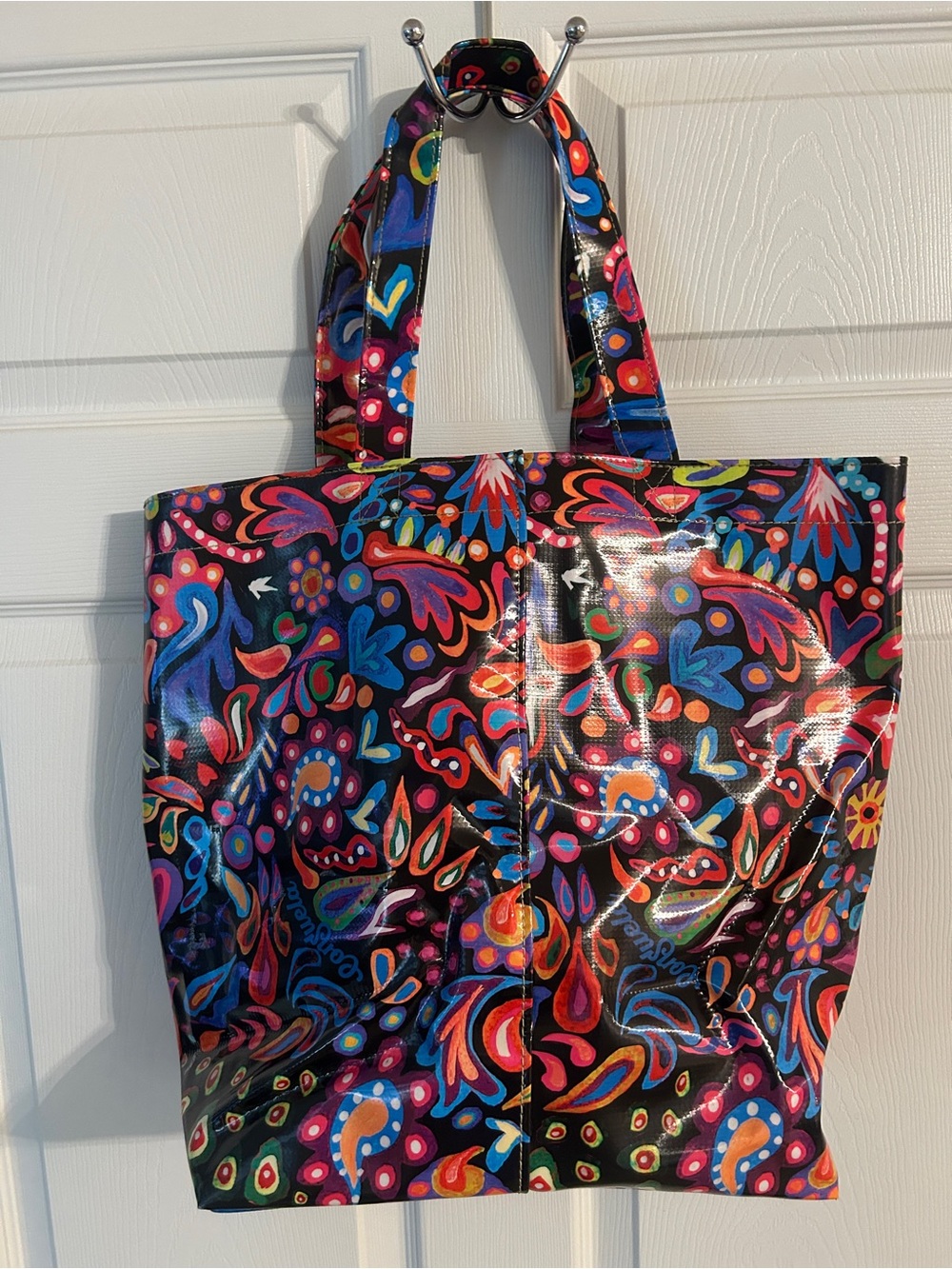 Consuela Black Multicolor Floral Tote - Picture 2 of 3
